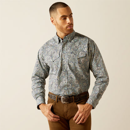 Ariat Rocky Classic Fit Long Sleeve Shirt Khaki