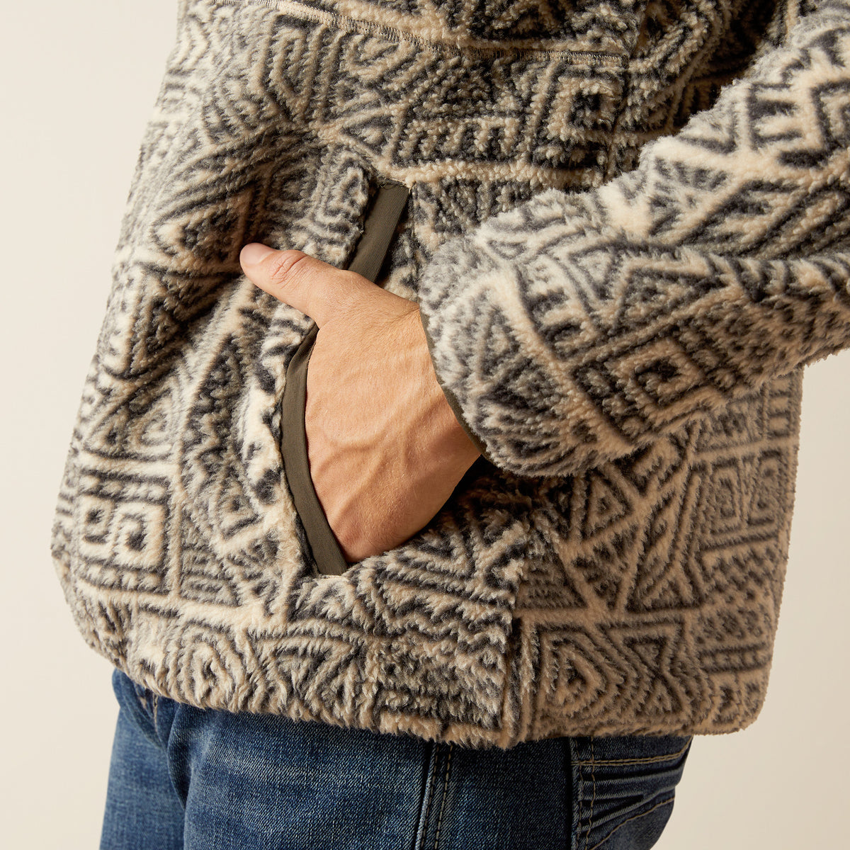 Ariat Polar Bear Fleece Hoodie Light Brindle