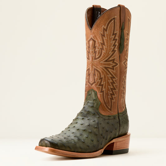 Ariat Futurity Relentless Buckles Olive Ostrich/Tan