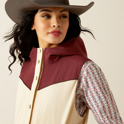 Ariat Pioneer StretchShell Vest Summer Sand / Rosewood