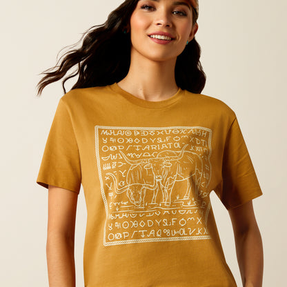 Ariat Longhorn Brand Tee Mustard