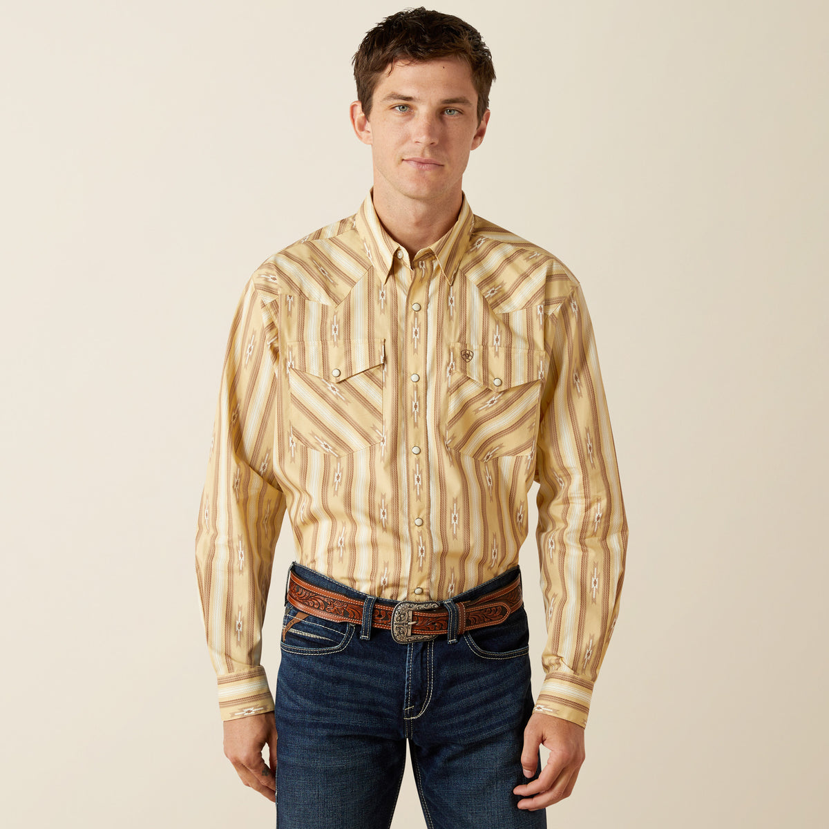 Ariat Tommy Classic Fit Shirt Beige