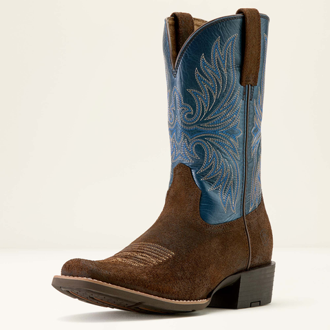 Ariat Sport Narrow Cutter Toe Cowboy Boot Aged Smokehouse Roughout
