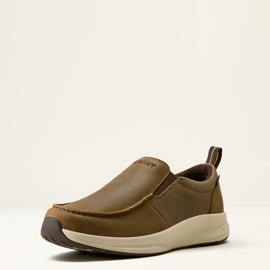 Ariat Mens Buckeye Slip On Waterproof Shoe Brown Bomber