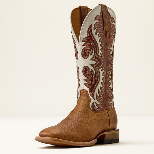 Ariat Mens Gritstone Wide Square Toe Cowboy Boot Burnt Honey