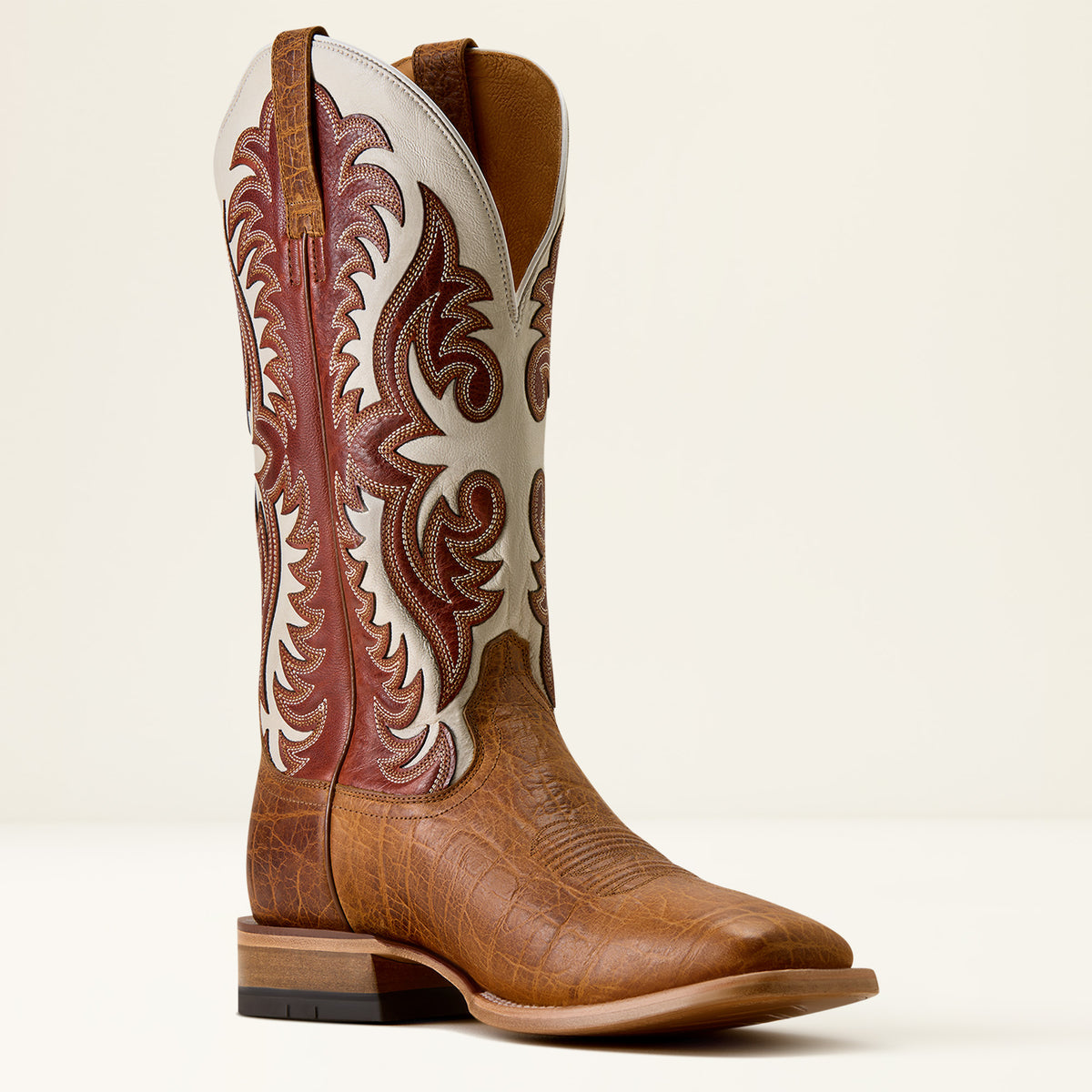 Ariat Mens Gritstone Wide Square Toe Cowboy Boot Burnt Honey