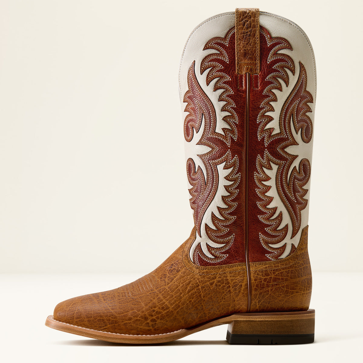 Ariat Mens Gritstone Wide Square Toe Cowboy Boot Burnt Honey