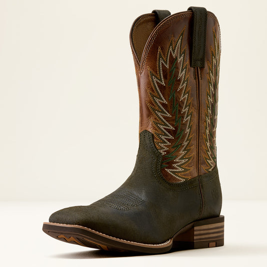 Ariat Mens Driggs Wide Square Toe Cowboy Boot Moss Green