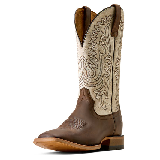 Ariat Mens Slatewood Wide Square Toe Cowboy Boot Dark Whiskey