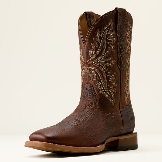Ariat Mens Walker Wide Square Toe Cowboy Boot Smoked Amber