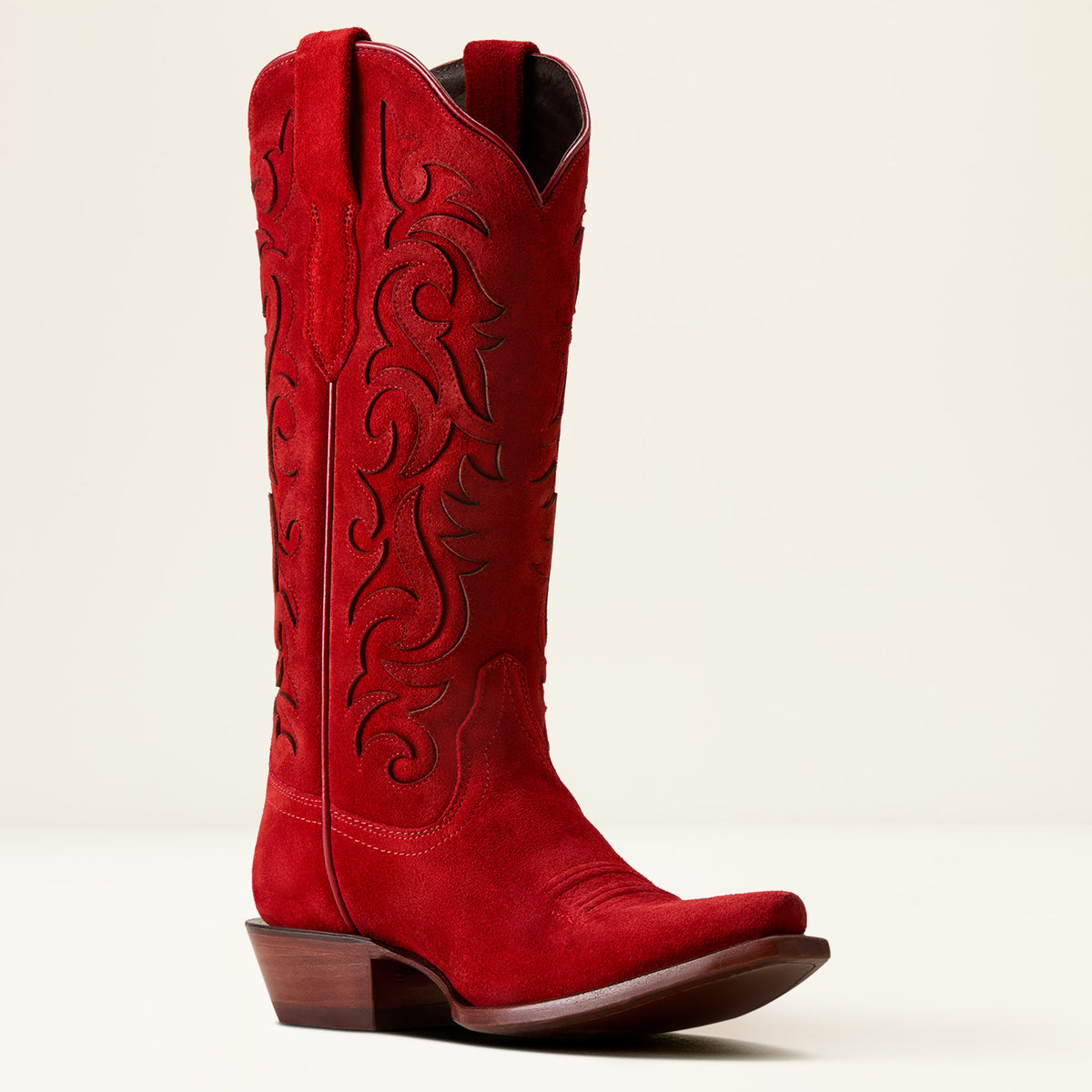 Ariat Ladies Vallie X Toe Western Boot Cherry Suede