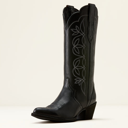 Ariat Ladies Heritage Blossom J Toe Western Boot Supple Black