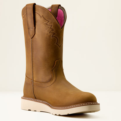 Ariat Ladies Southlite Waterproof Round Toe Western Boot Distressed Brown