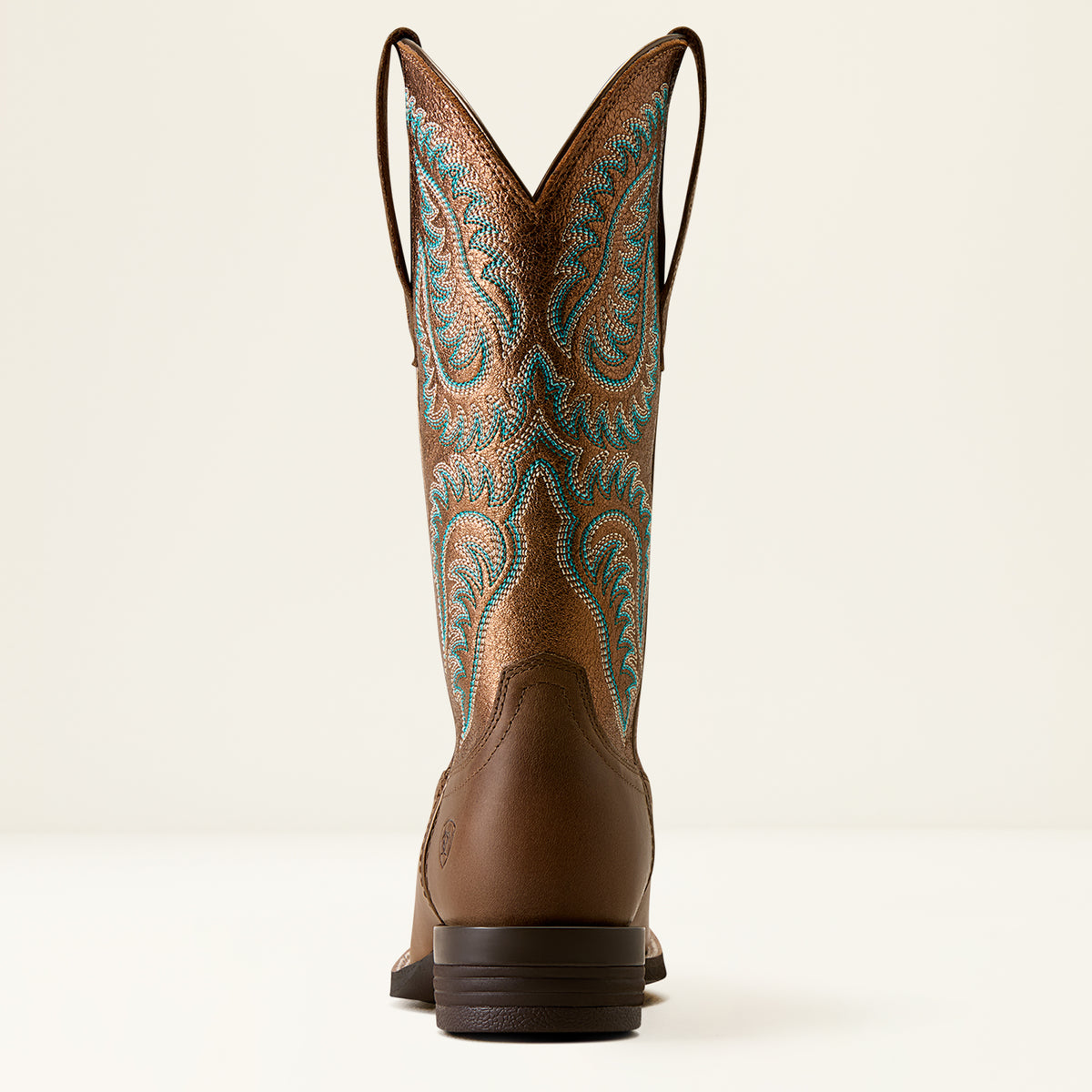 Ariat Ladies Cattle Caite Wide Square Toe Western Boot Mocha Dust