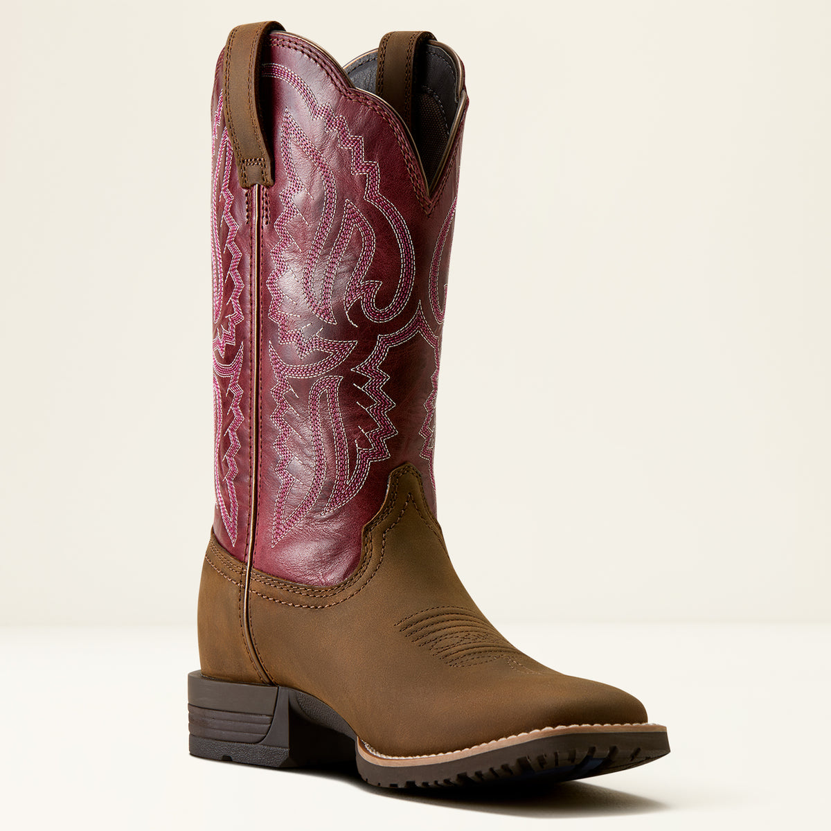 Ariat Ladies Hybrid Ranchwork Western Boot Backwoods Brown