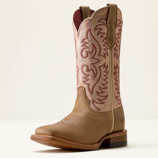Ariat Ladies Frontier Drift Wide Square Toe Western Boot Caramelized