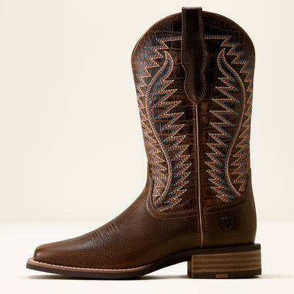 Ariat Ladies Monte Vista Wide Square Toe Western Boot Wicker