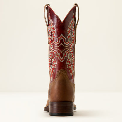 Ariat Ladies Canyon Point Wide Square Toe Western Boot Desert Sand