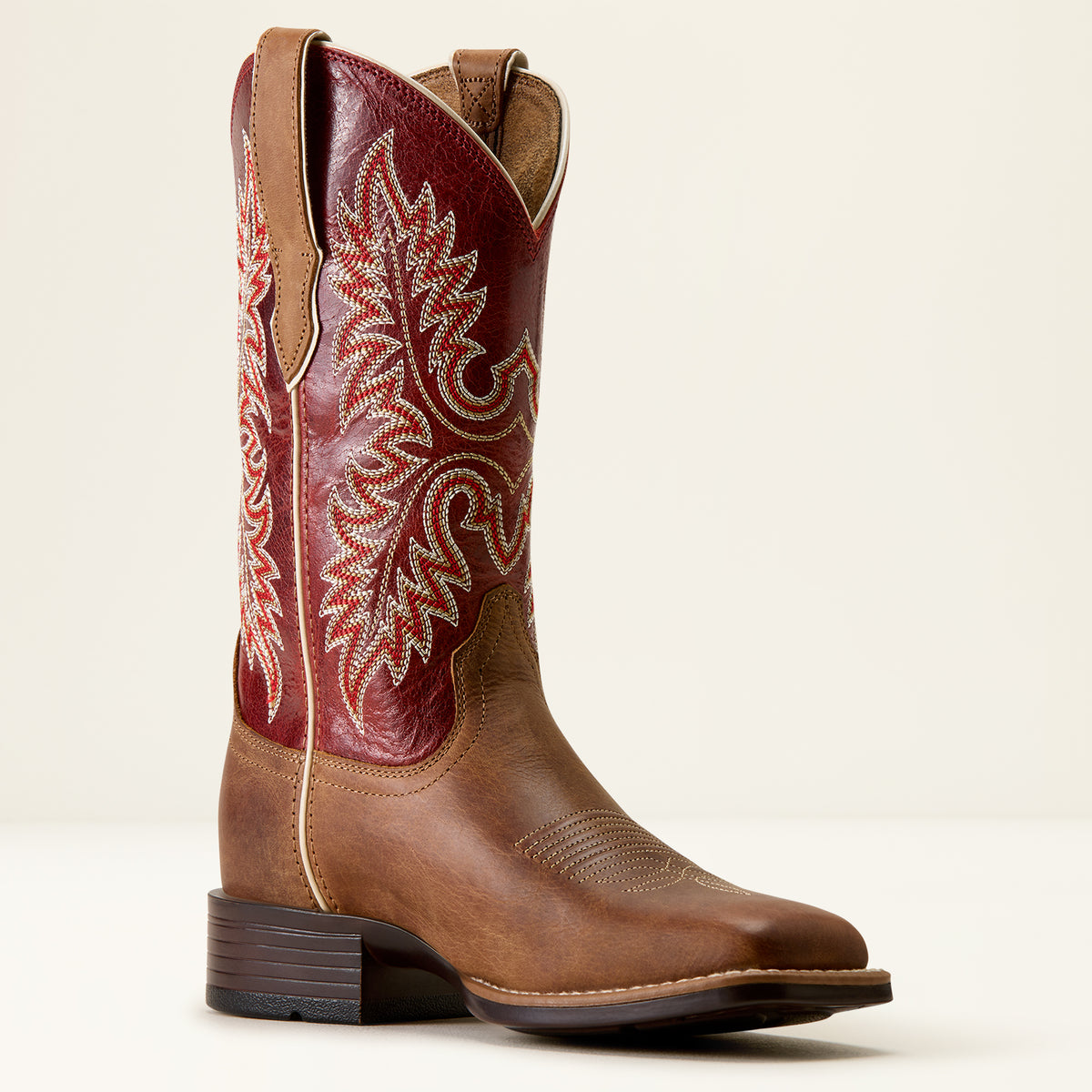 Ariat Ladies Canyon Point Wide Square Toe Western Boot Desert Sand