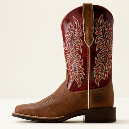 Ariat Ladies Canyon Point Wide Square Toe Western Boot Desert Sand