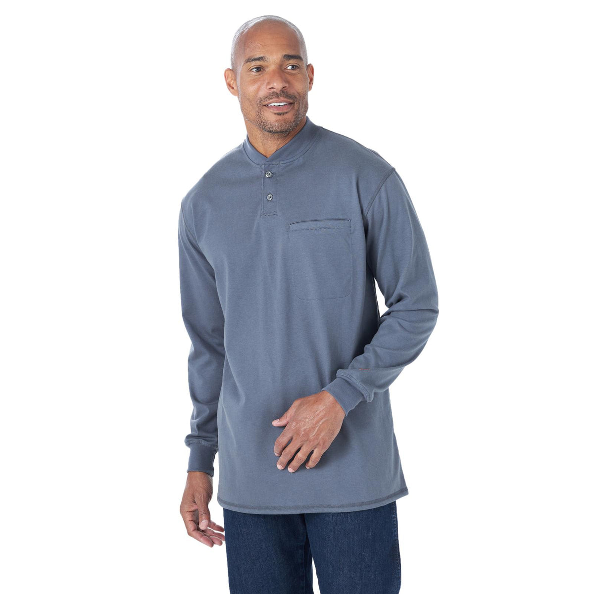 Wrangler FR Long Sleeve Henley Castle Rock
