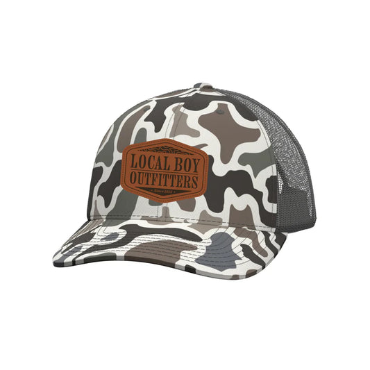 Local Boy Topo Leather Trucker Hat Localflage
