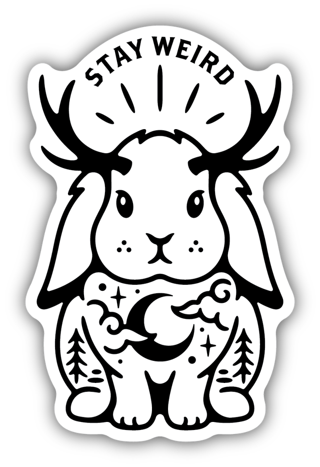 Stickers Northwest Stay Weird Jackalope