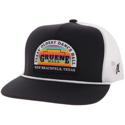 Hooey Gruene Hall Hat Black/White with Multi Color Serape Patch