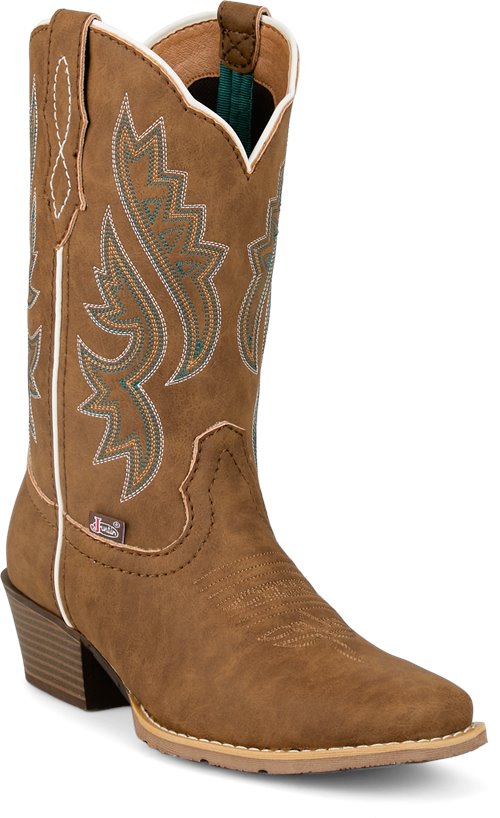 Justin Ladies Dezi Brown Cowhide Medium Square Toe