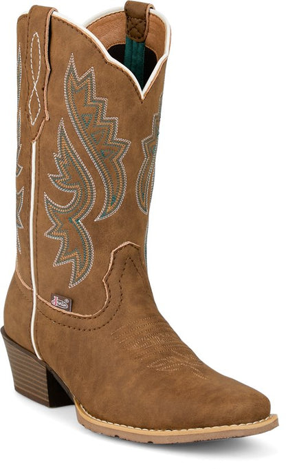 Justin Ladies Dezi Brown Cowhide Medium Square Toe