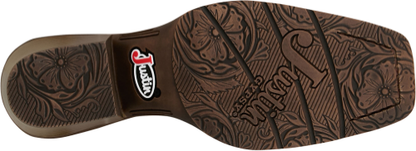 Justin Ladies Dezi Brown Cowhide Medium Square Toe