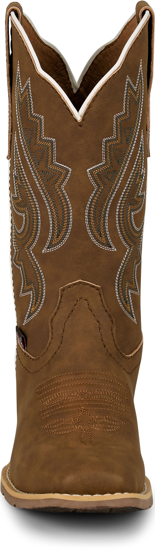 Justin Ladies Dezi Brown Cowhide Medium Square Toe