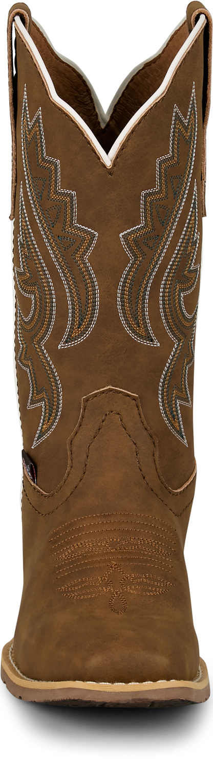 Justin Ladies Dezi Brown Cowhide Medium Square Toe