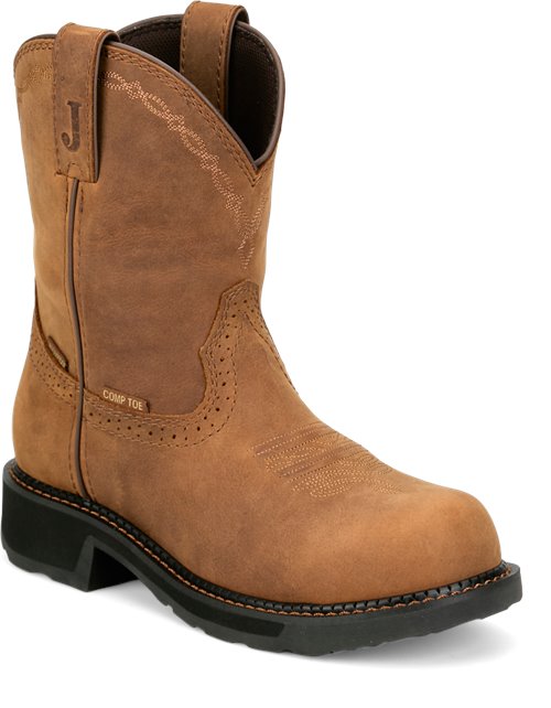 Justin Darby Brittle Cowhide Composite Toe Waterproof EH
