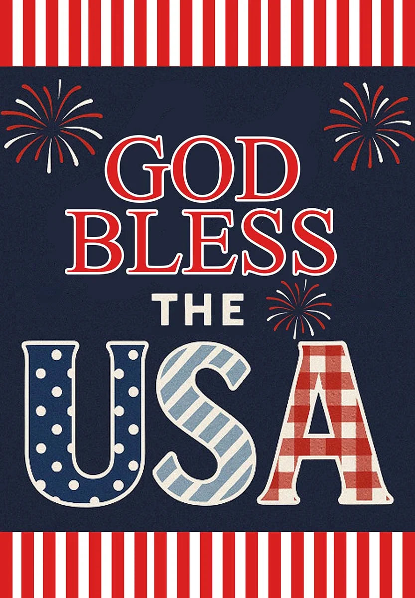 Charleston Garden Flag God Bless USA Fireworks