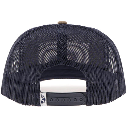 Hooey Rank Stock Hat Tan & Navy with Rectangle Patch