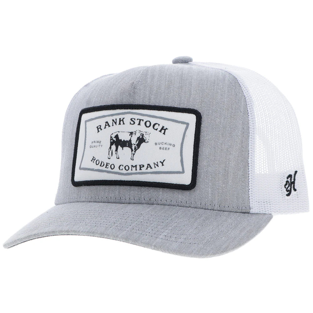 Hooey Rank Stock Grey/White Hat