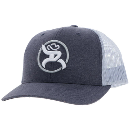 Hooey Strap Roughy Hat Charcoal /White