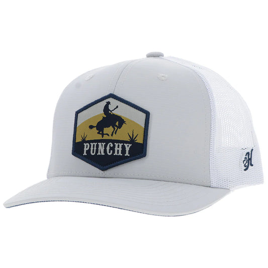 Hooey Ranchero Punchy Hat Grey/White with Multi Color Patch