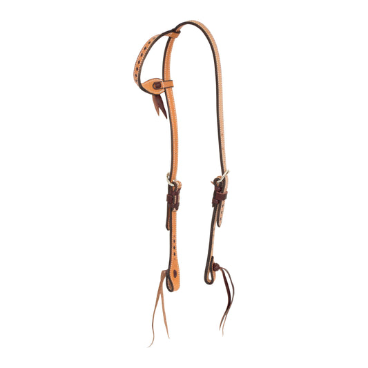 Cowboy Tack Single Ear Roughout Buckstitch Headstall