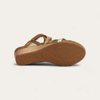 Naot Hero Gold Floral Brown Combo