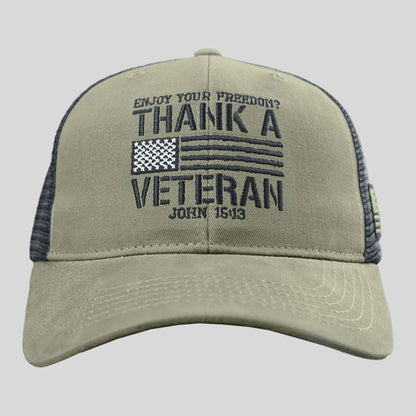 Kerusso Thank A Vet Hat Olive