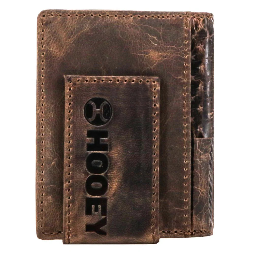 Hooey Liberty Roper Brown Bifold Money Clip