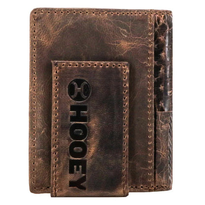Hooey Liberty Roper Brown Bifold Money Clip