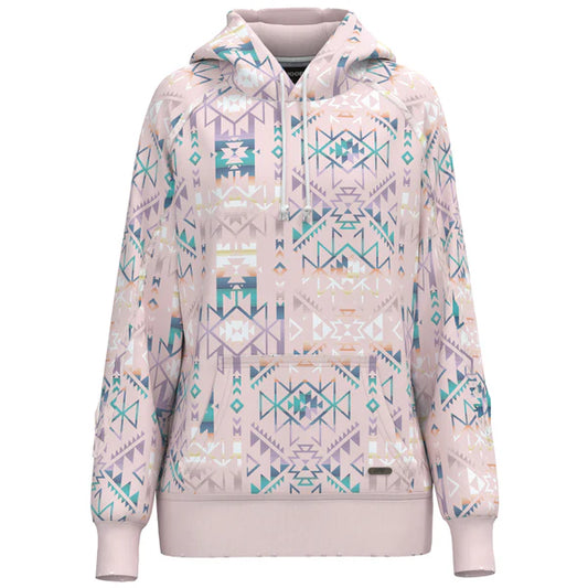 Hooey Pink Hoody Aztec All Over
