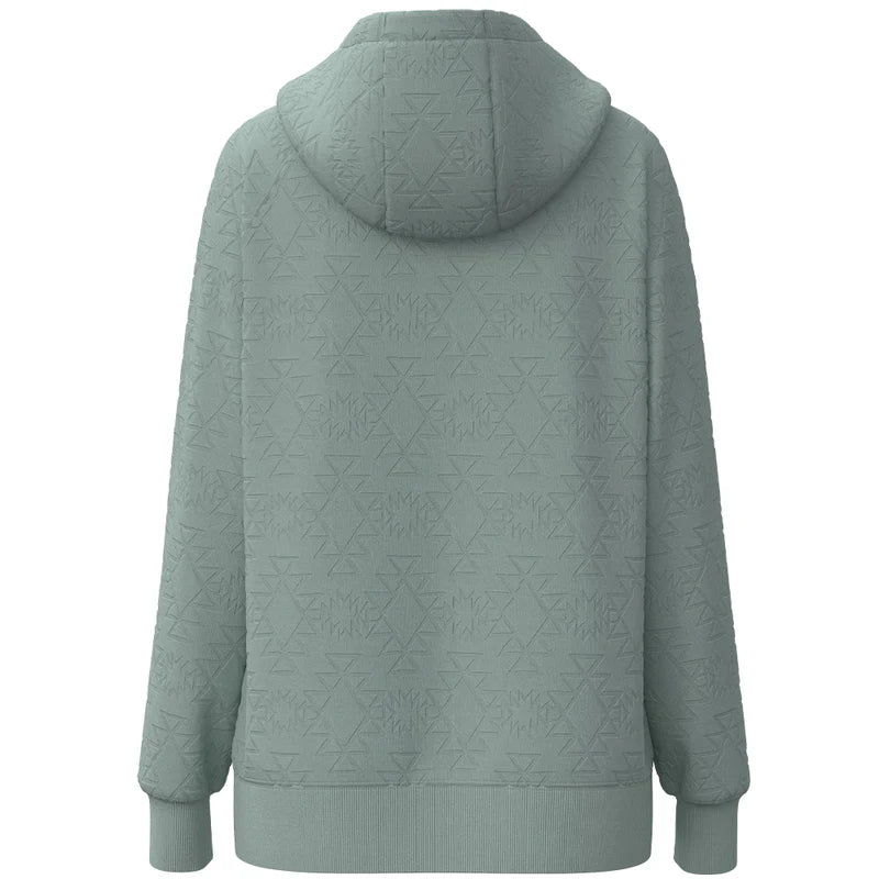 Hooey Concho Hoodie Quilted Aztec Pattern Surf Mist