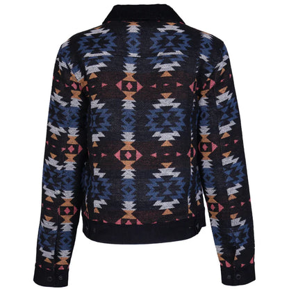 Hooey Multicolor Aztec Pattern/Velvet Trim Jacket