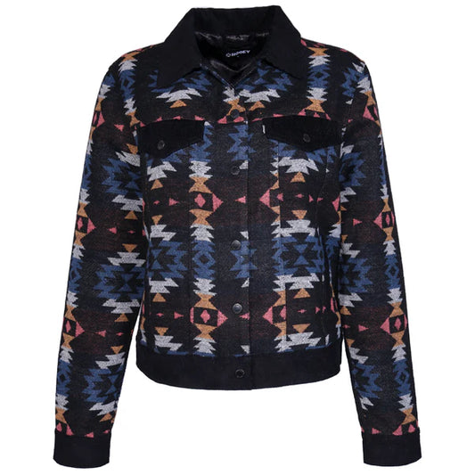 Hooey Multicolor Aztec Pattern/Velvet Trim Jacket