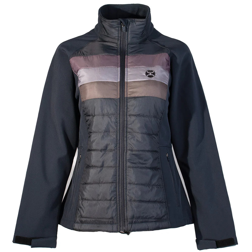 Hooey Softshell Jacket Navy With Stripes