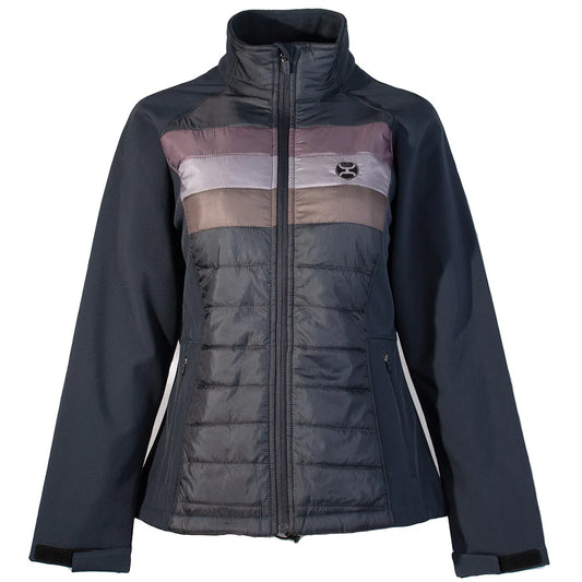 Hooey Softshell Jacket Navy With Stripes
